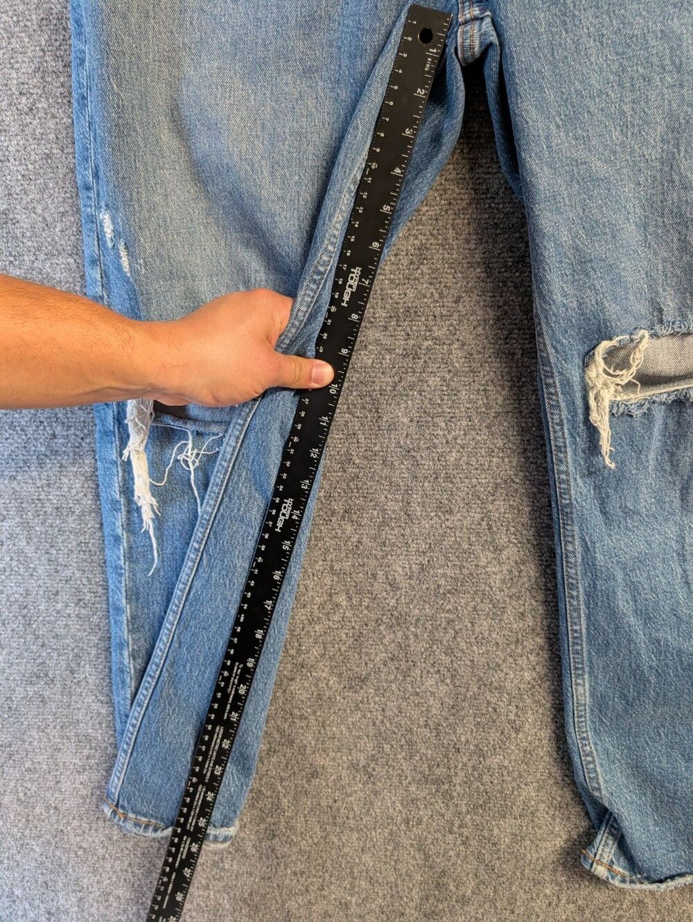 Abercrombie Jeans Women 33 16S 90s Baggy Low Rise Curve Love Distressed - Picture 9 of 15